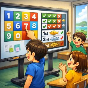 【電子黒板ｱﾌﾟﾘ】いくつを選ぶ？漁夫の利ゲーム